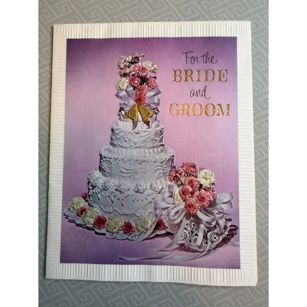 Lot of 33 Vintage Wedding Greeting Cards Used June 1965 Graphic Embossed Glitter